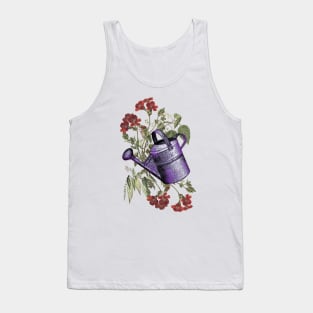 Floral with Watering Can Tank Top